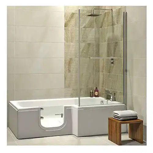 Duschbadewanne mit Tür Hak 170×85/70x53cm mit Duschkabine