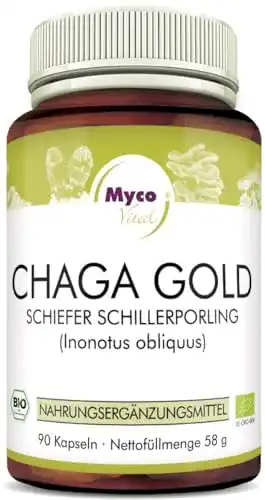 Chaga MycoVital Gold Pilzpulver-Kapseln, 93 Pilz-Kapseln je 750mg
