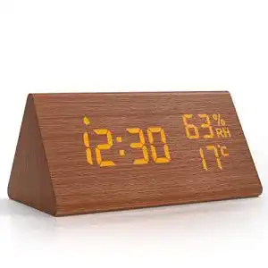 Digitaler Wecker NBPOWER Wecker Digital LED Digitale Uhr Holz