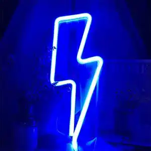 Neon-Schild ENUOLI Blue Lightning Neon Lightning Bolt Signs