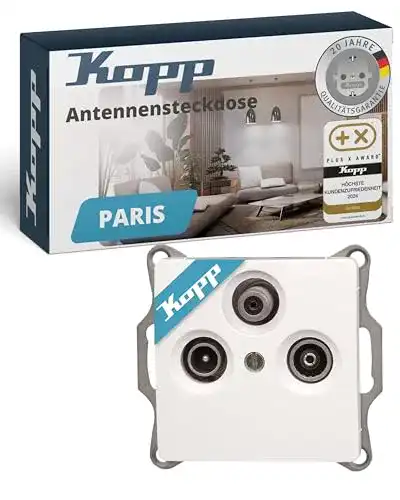 Antennendose KOPP 921402082 Paris Antennensteckdose, 3-Fach