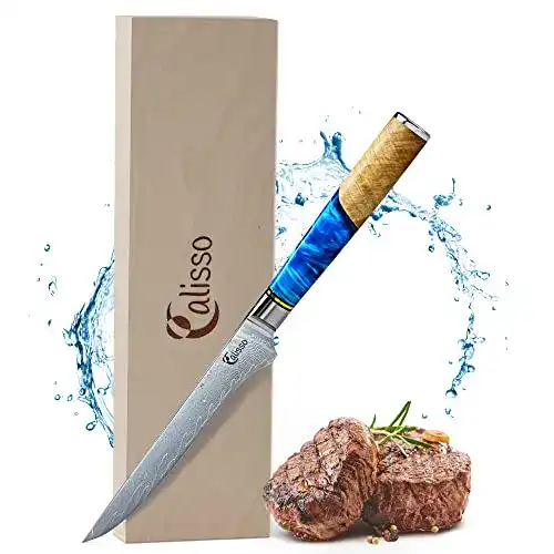 Calisso-Messer Calisso Filetiermesser 69 Lagen Damaststahl