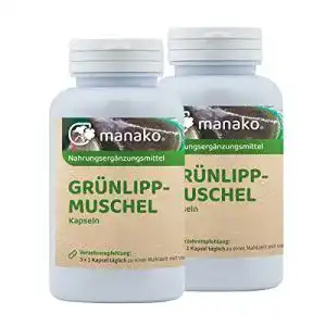 Grünlippmuschel-Kapseln manako, 2 x 150 Stück