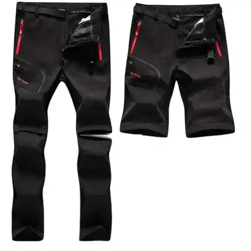 Kletterhosen Herren SANMIO Herren Wanderhose Zip Off