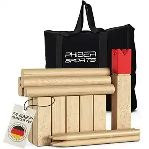 Kubb PHIBER-SPORTS Wikinger Spiel aus Holz in Premium Qualität
