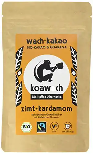 Koffein-Kakao koawach Bio Kakaopulver, Zimt plus Kardamom