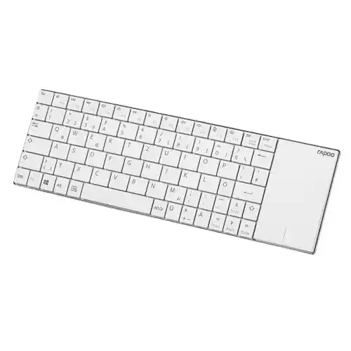 Tastatur mit Touchpad Rapoo E2710 kabellose Tastatur, 2.4 GHz
