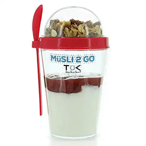 Müsli-to-go-Becher TOK Home Equipment TOK® mit Löffel