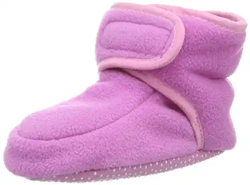 Krabbelschuhe Playshoes Unisex Baby Fleeceschuhe, Pink
