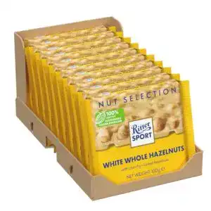 Weiße Schokolade Ritter Sport Weisse Voll-Nuss, 10 x 100 g