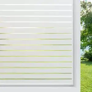 Fensterfolie rabbitgoo Streifen Sichtschutzfolie Selbstklebend