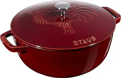 Staub-Bräter STAUB COQ français Bräter mit Hahn Dekor, Gusseisen