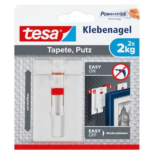 Klebenagel tesa Verstellbarer für Tapeten und Putz 2 kg