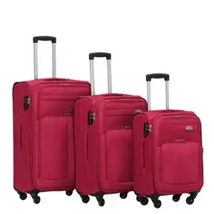 Kofferset 3-teilig BEIBYE 4 Rollen Reisekoffer 3tlg.Stoffkoffer