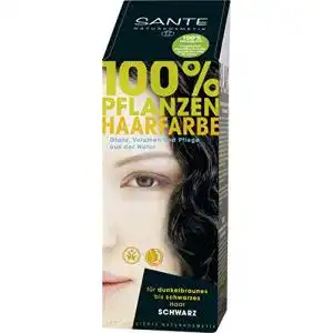 Henna-Haarfarbe Sante Naturkosmetik Pulver, Schwarz, 100 g