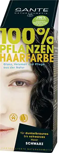 Henna-Haarfarbe Sante Naturkosmetik Pulver, Schwarz, 100 g