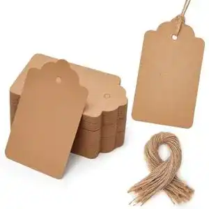Kraftpapier HAKACC 100 Stk. Geschenkanhänger Etiketten