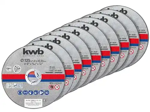 Trennscheibe 125 Metall kwb 712022 Dünn f. Edel-Stahl INOX