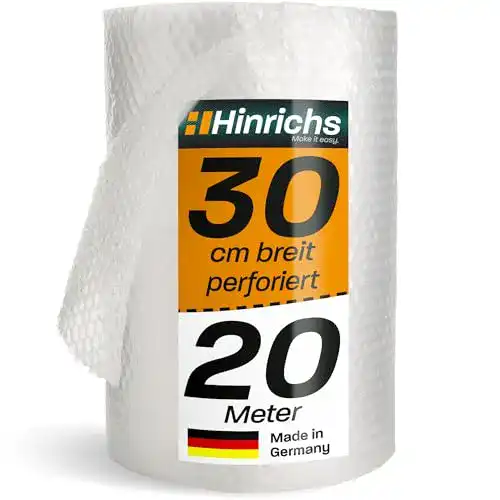 Luftpolsterfolie Hinrichs Perforierte 20m x 30cm, Noppenfolie