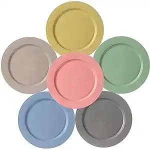 Weizenstroh-Teller Hobein 6 Stück Teller, 6er Set Groß, 25 cm Teller