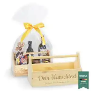 Leerer Geschenkkorb LAUBLUST Geschenkkorb Holz Personalisiert