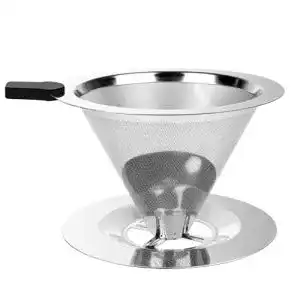 Kaffeefilter Vicloon Edelstahl mit Tassenhalterung, bis zu 4 Tassen
