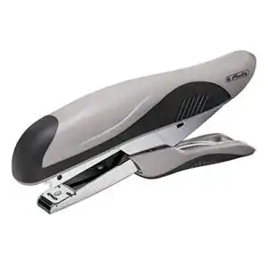Heftzange Herlitz Ergonomische No.10, schwarz/hellgrau