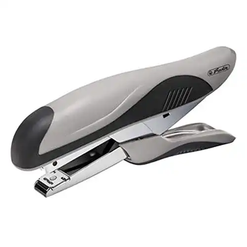Heftzange Herlitz Ergonomische No.10, schwarz/hellgrau