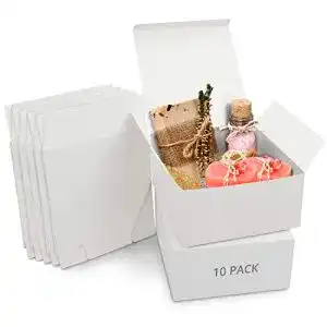Geschenkbox BELLE VOUS Kraftpapier Weiß 10 Stk