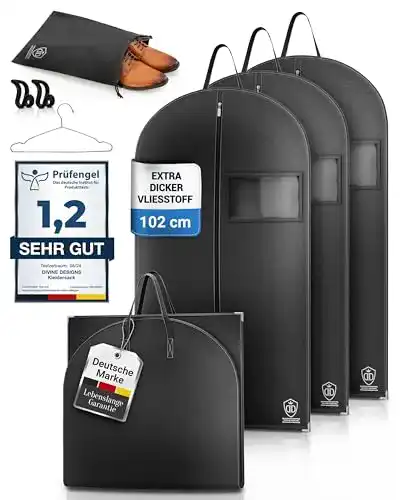 Anzugtasche DD DIVINE DESIGNS 3 x Kleidersack Anzug + Bonus
