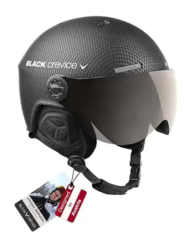 Skihelm Black Crevice mit Visier, Gstaad, BCR143921, schwarz