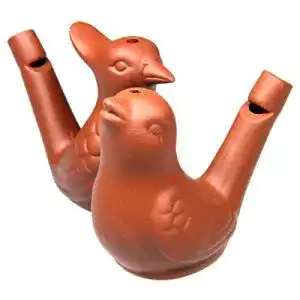 Vogelpfeife Terravento Vogelwasserpfeife aus Ton (2er-Pack)