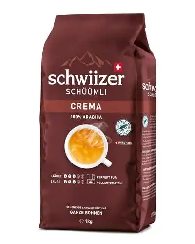Kaffeebohnen Schwiizer Schüümli Crema Ganze, 1kg