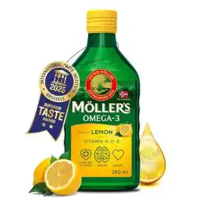 Omega-3 MÖLLER’S Möller’s Omega 3 Lebertran Öl Zitrone, 250 ML
