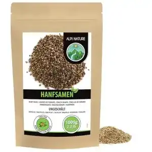Hanfsamen ungeschält Alpi Nature (1kg), 100% naturrein