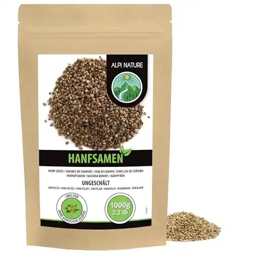 Hanfsamen ungeschält Alpi Nature (1kg), 100% naturrein