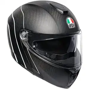 AGV-Helm AGV Herren Sportmodular Motorrad Helm, Silber, XL