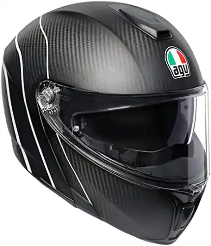 AGV-Helm AGV Herren Sportmodular Motorrad Helm, Silber, XL