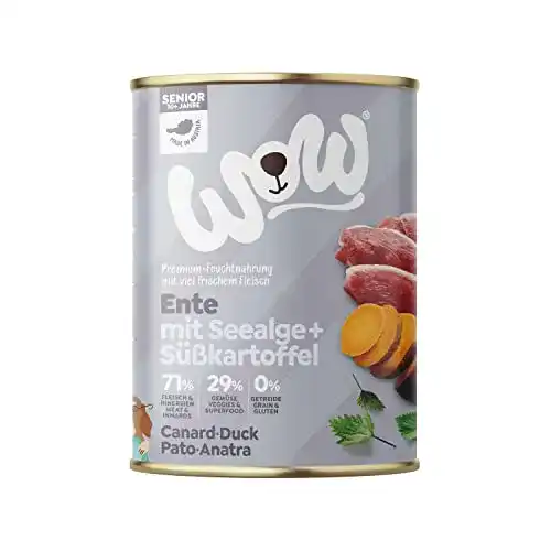 Wow-Hundefutter Wow, nass Senioren mit Ente, 6x400g