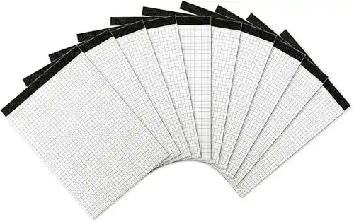 Notizblock Landré Landre A5 ohne Deckblatt, kariert, 50 Blatt, 10er