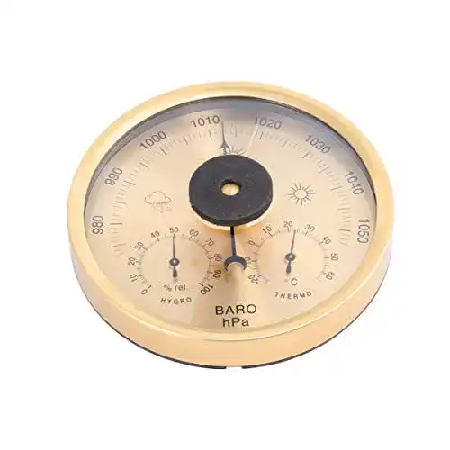 Barometer OUNONA Präzision Aneroid-Barometer Goldfarben