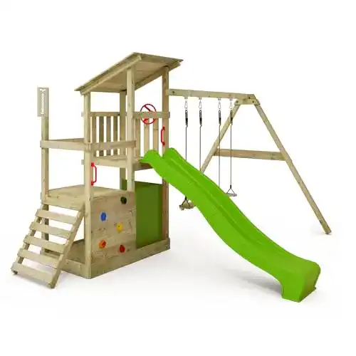 Spielturm Fatmoose Klettergerüst FruityForest mit Schaukel