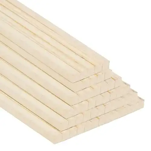 Holzleisten BELLE VOUS Natürliche zum Basteln, Holzstiele (50 Pack)