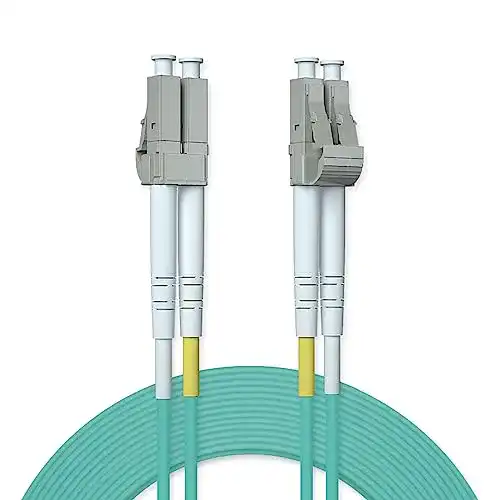 Glasfaserkabel ipolex 50m Glasfaser Patchkabel LWL, LC zu LC OM3