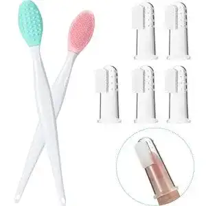 Hundezahnbürste Frienda Set, 7 Haustier Finger Zahnbürste