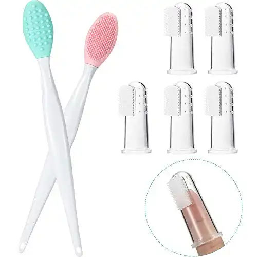 Hundezahnbürste Frienda Set, 7 Haustier Finger Zahnbürste