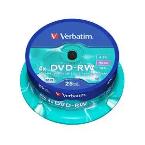 DVD-RW Verbatim 4x Matt Silver 4.7GB 25er Pack Spindel