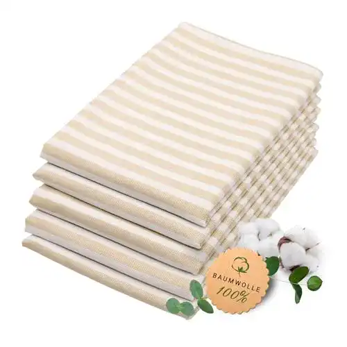 Geschirrtücher ZOLLNER 5er Set gestreift, 50×70 cm