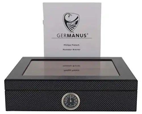 Humidor GERMANUS Mensalla für 30 Zigarren, Carbon
