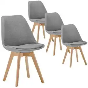 Esszimmerstuhl DEULINE ® Stoffbezug-Grau Esszimmerstühle